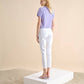Pantaloni slim bianchi in cotone stretch
