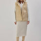 Gilet imbottito con cappuccio effetto lurex