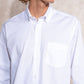 Camicia in popeline di cotone con colletto button-down