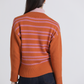 Maglione bicolor a righe