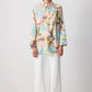 Camicia in raso fantasia floreale