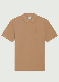 Polo uomo Hawk caramello in piqué