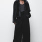 Pantaloni palazzo a vita alta con pieghe