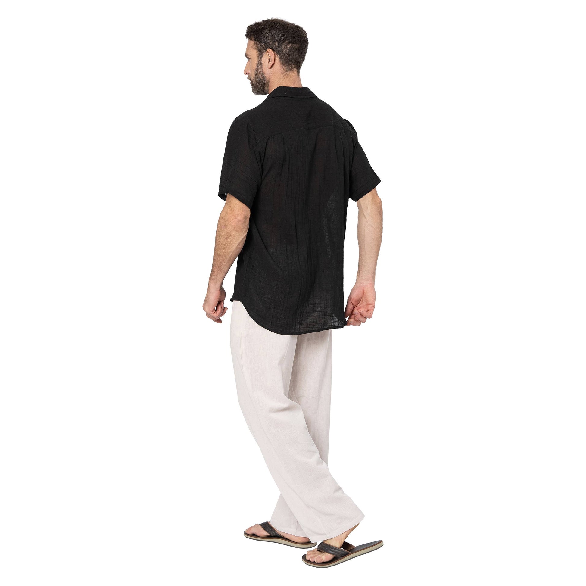 Camicia estiva a manica corta in cotone