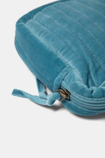 Borsa in velluto trapuntato con zip