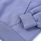 Felpa con cappuccio blu lavato oversize in cotone biologico