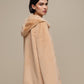 Cappotto in pile con cappuccio e zip