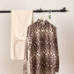 Camicia oversize in cotone con stampa ikat