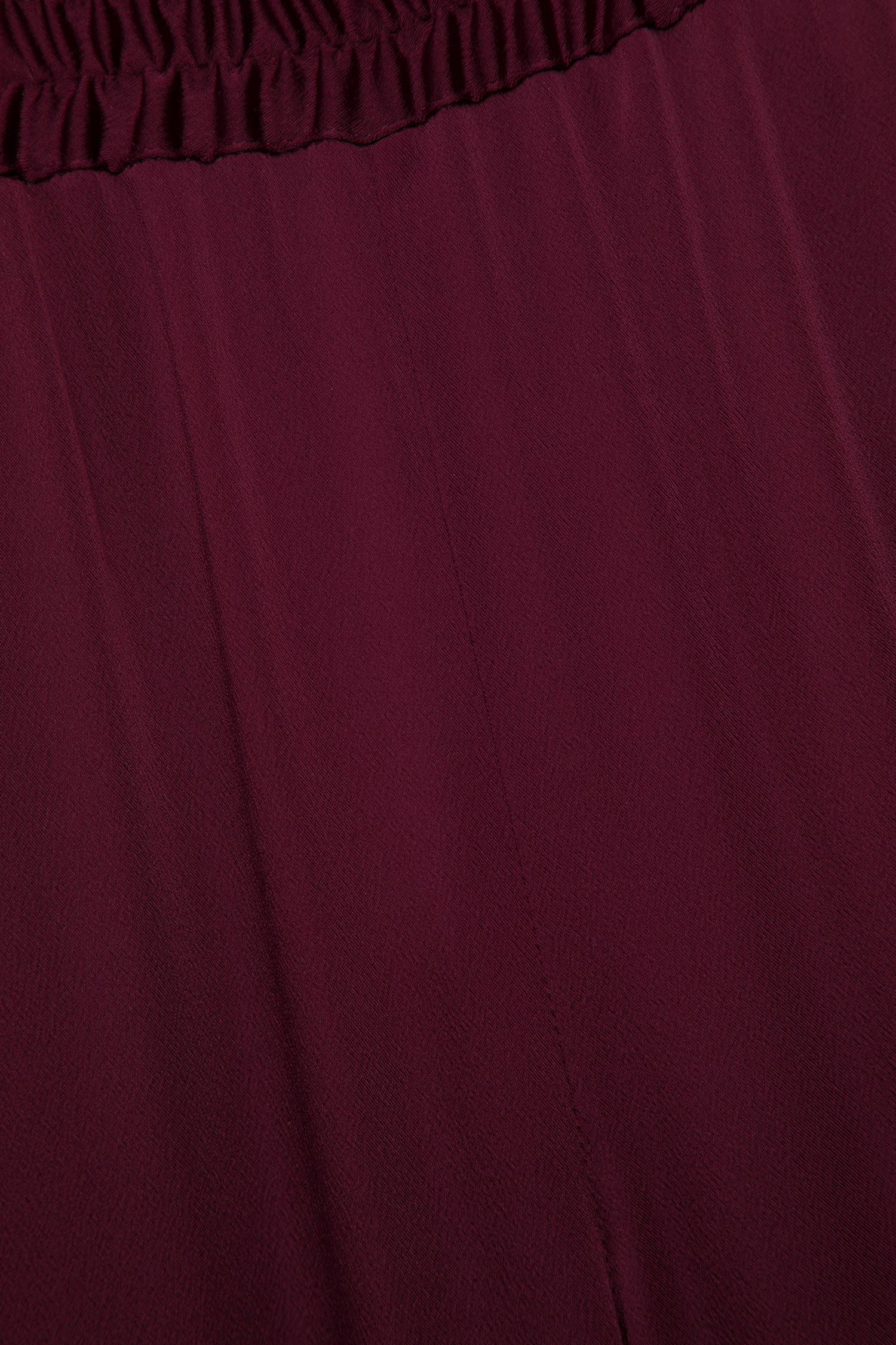 Pantaloni palazzo in poliestere con vita elastica