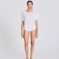 T-shirt Ivalo in lino bianca