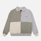 Maglione oversize color block con zip a un quarto Iron Veil