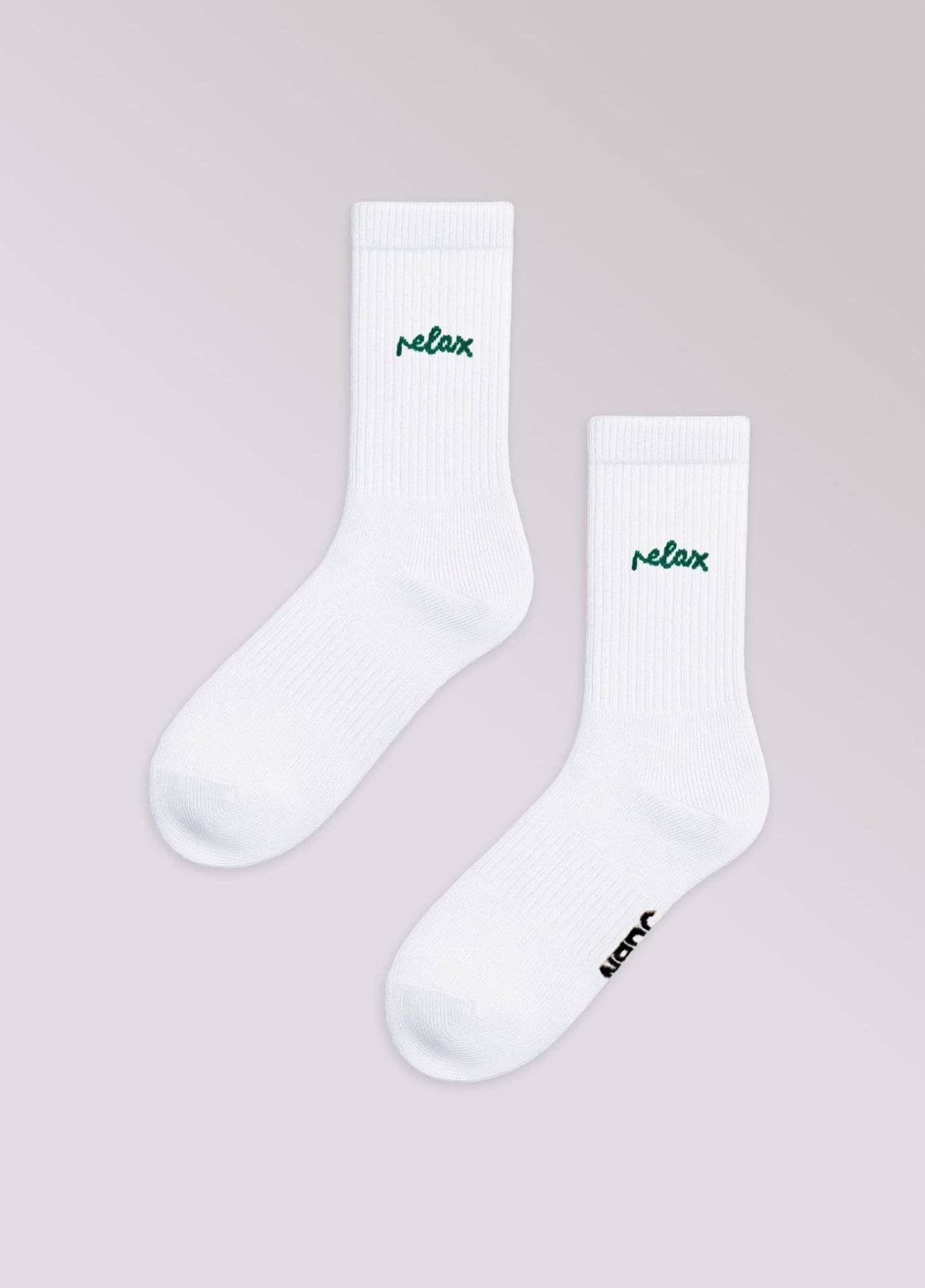 Calzini statement "Relax" in cotone biologico