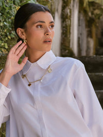 Camicia in popeline di cotone dal fit comodo