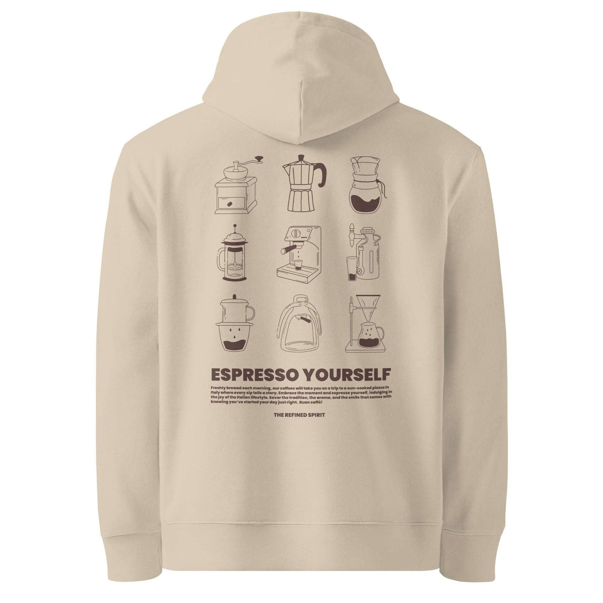 Felpa con cappuccio biologica “Espresso Yourself”