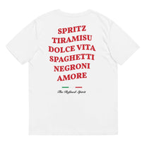 T-shirt unisex in cotone biologico con stampa Spritz e Dolce Vita