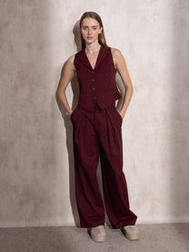 Gilet sartoriale con bottoni da donna
