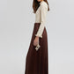 Gonna plisettata midi marrone
