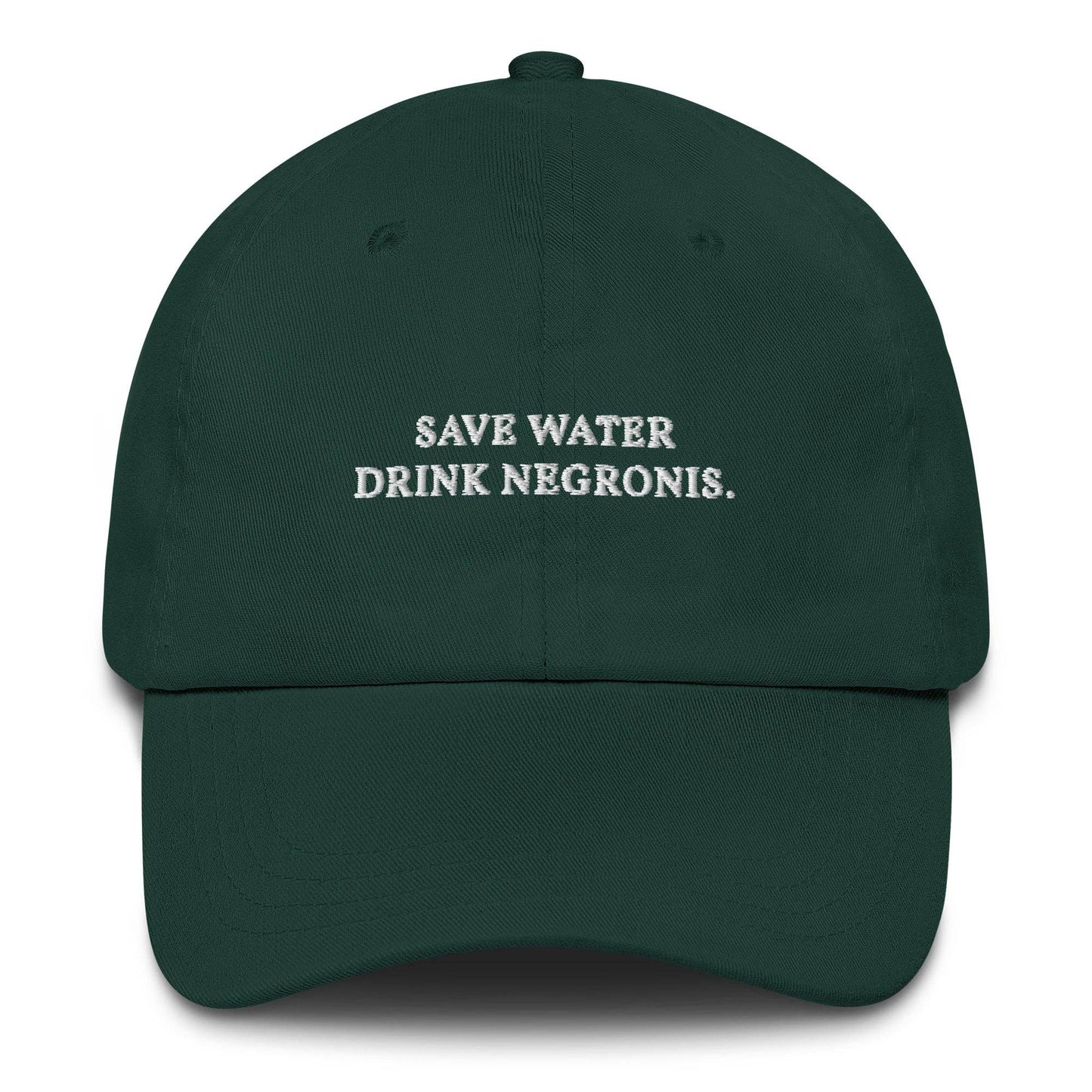 Cappellino da baseball ricamato "Save Water Drink Negronis"