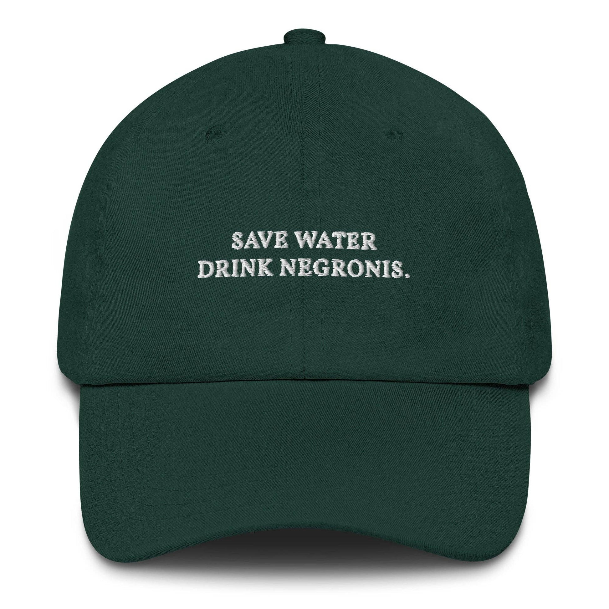 Cappellino da baseball ricamato "Save Water Drink Negronis"