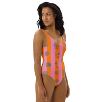 Costume intero Positano a righe multicolor