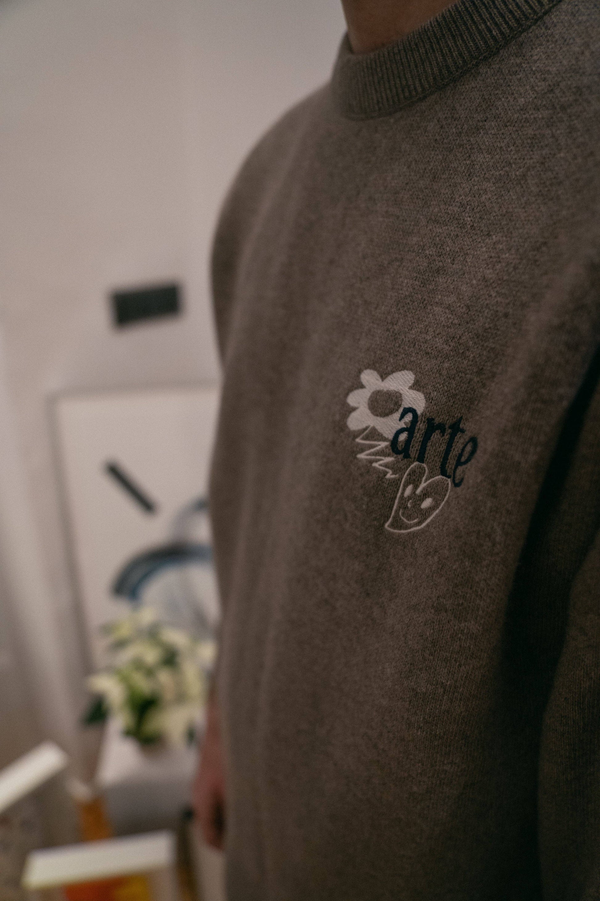 Maglia jacquard in cashmere Arte