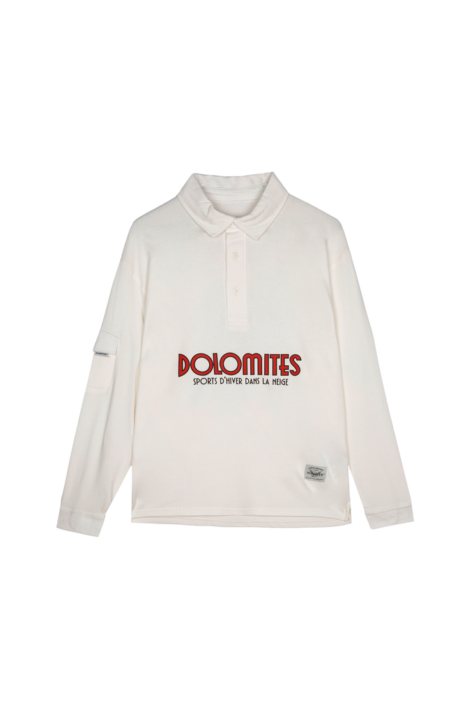 Polo Dolomites a maniche lunghe in cotone biologico