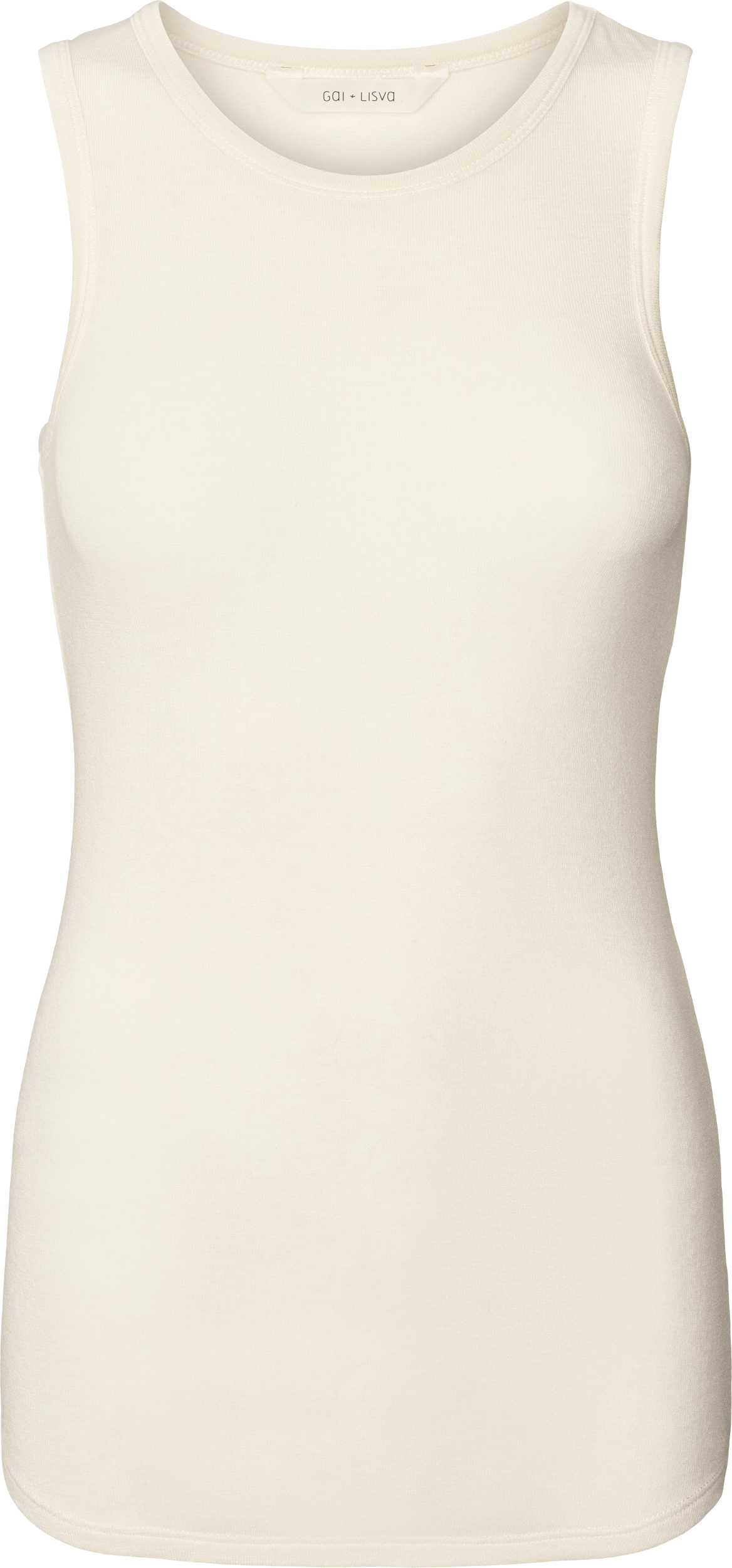 Top smanicato Alberte in lana bianco sporco
