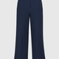 Pantaloni palazzo blu marino a vita alta