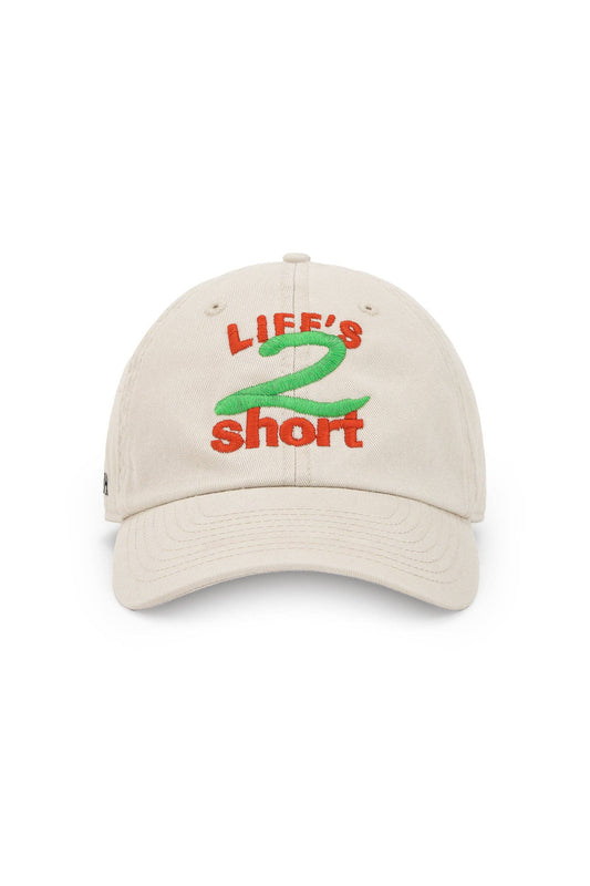 Cappellino ricamato Life’s Too Short in cotone biologico