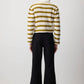 Cardigan in maglia a righe con bottoni dorati