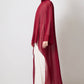 Tunica in chiffon con dettagli in velluto