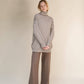 Maglione dolcevita a righe oversize in misto cashmere