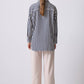 Camicia lunga a righe verticali con taschino