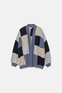 Cardigan in maglia con motivo geometrico