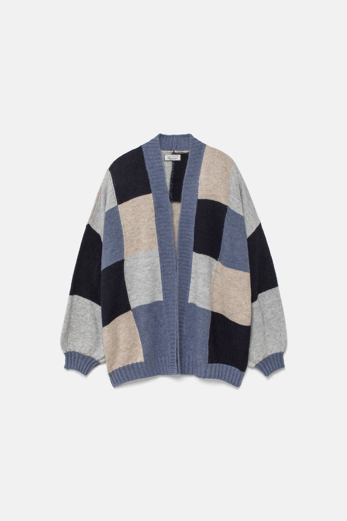 Cardigan in maglia con motivo geometrico