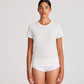 T-shirt Chrisstine in cotone biologico pointelle bianca