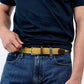 Cintura elastica intrecciata giallo curry