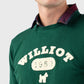 Maglia in cotone verde bottiglia stile anni Cinquanta