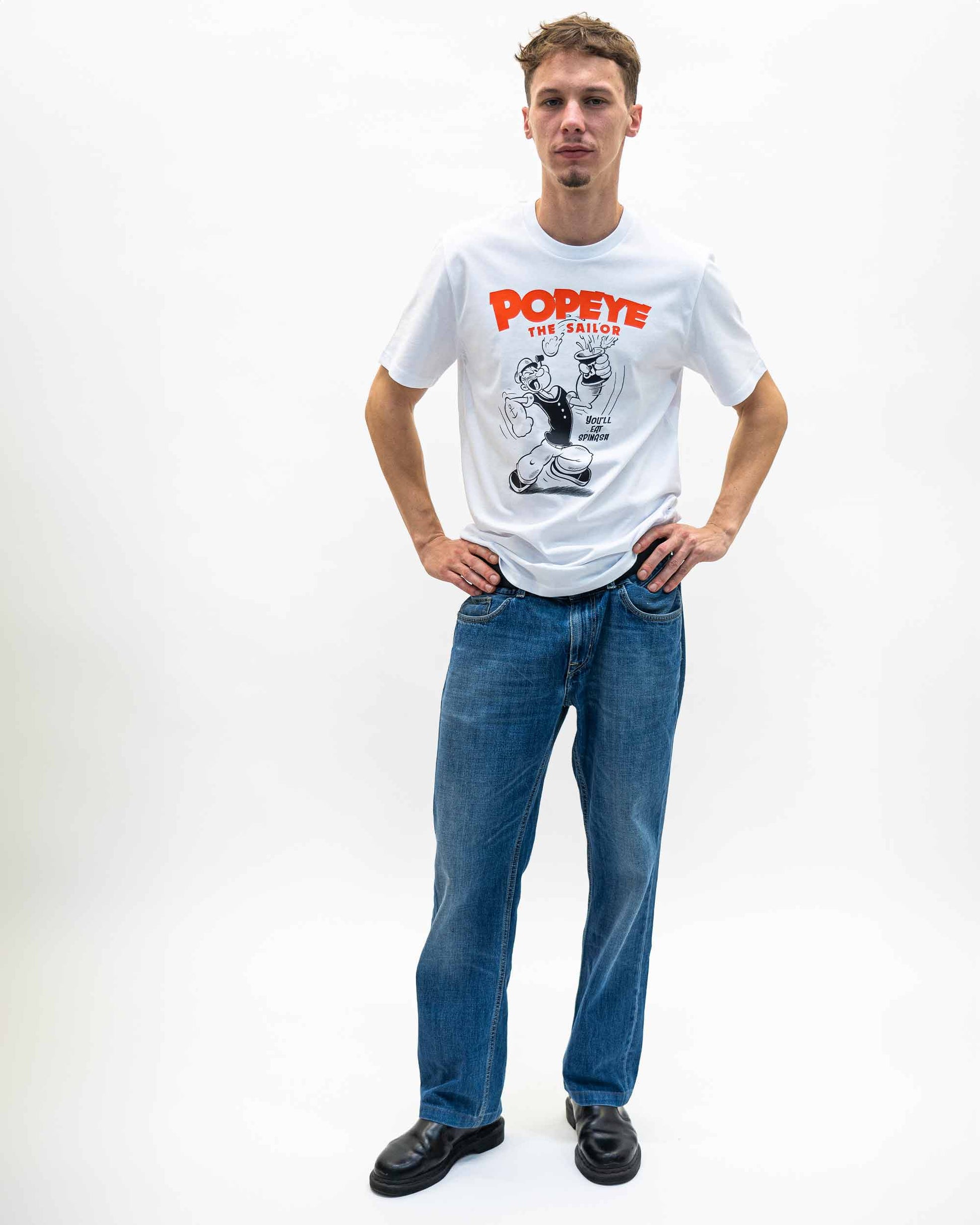 T-shirt vintage Popeye il marinaio in cotone biologico