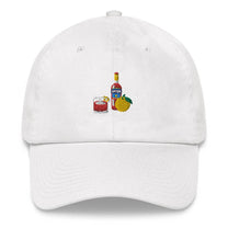 Cappellino cocktail Negroni in cotone con ricamo