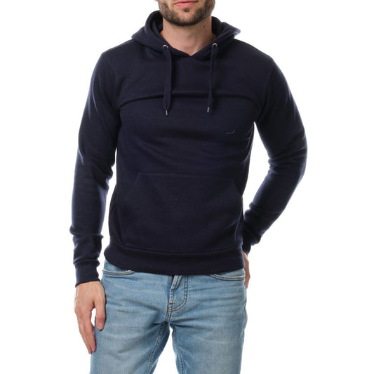 Felpa con cappuccio in pile bicolore Navy e Grigio