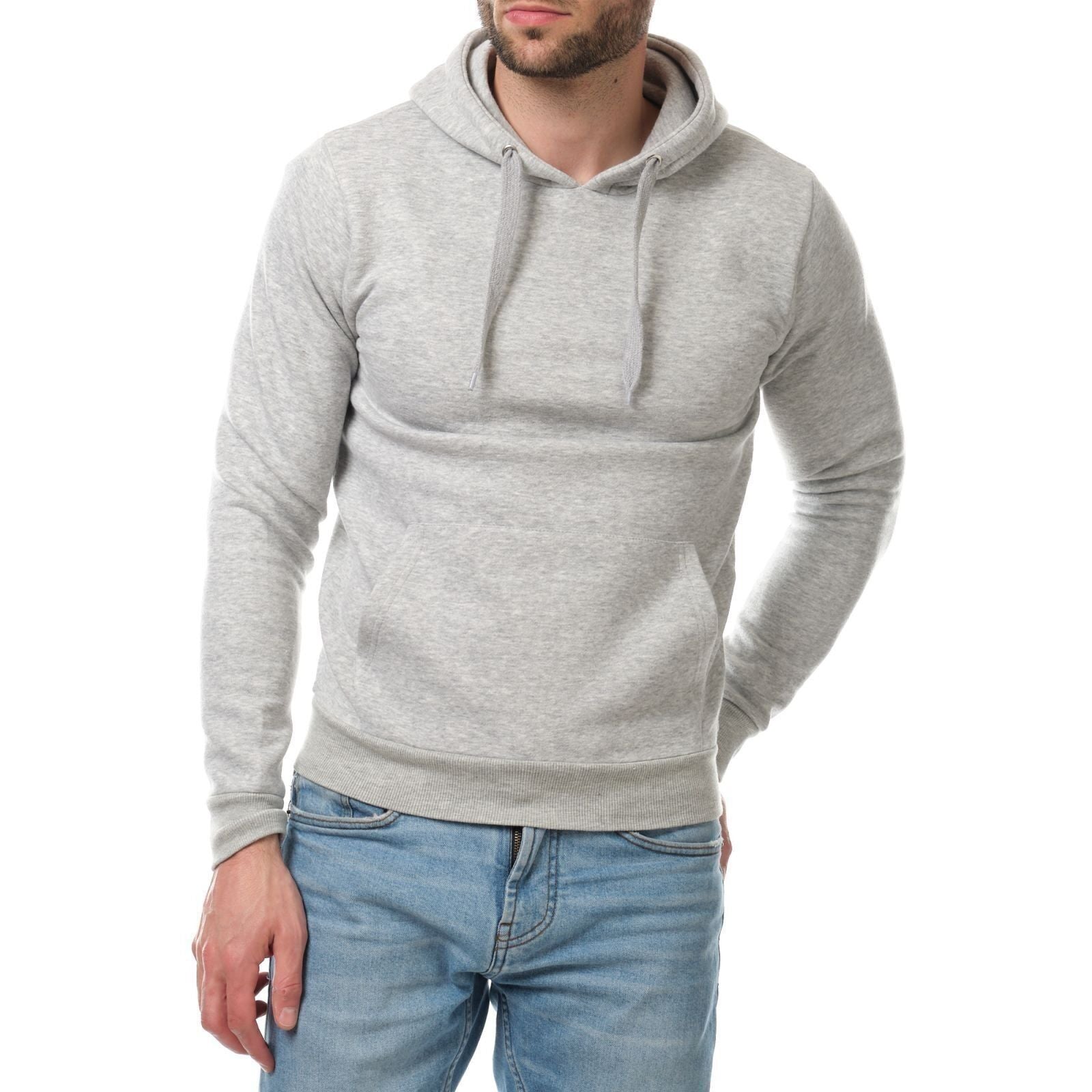 Felpa con cappuccio in pile bicolore Navy e Grigio