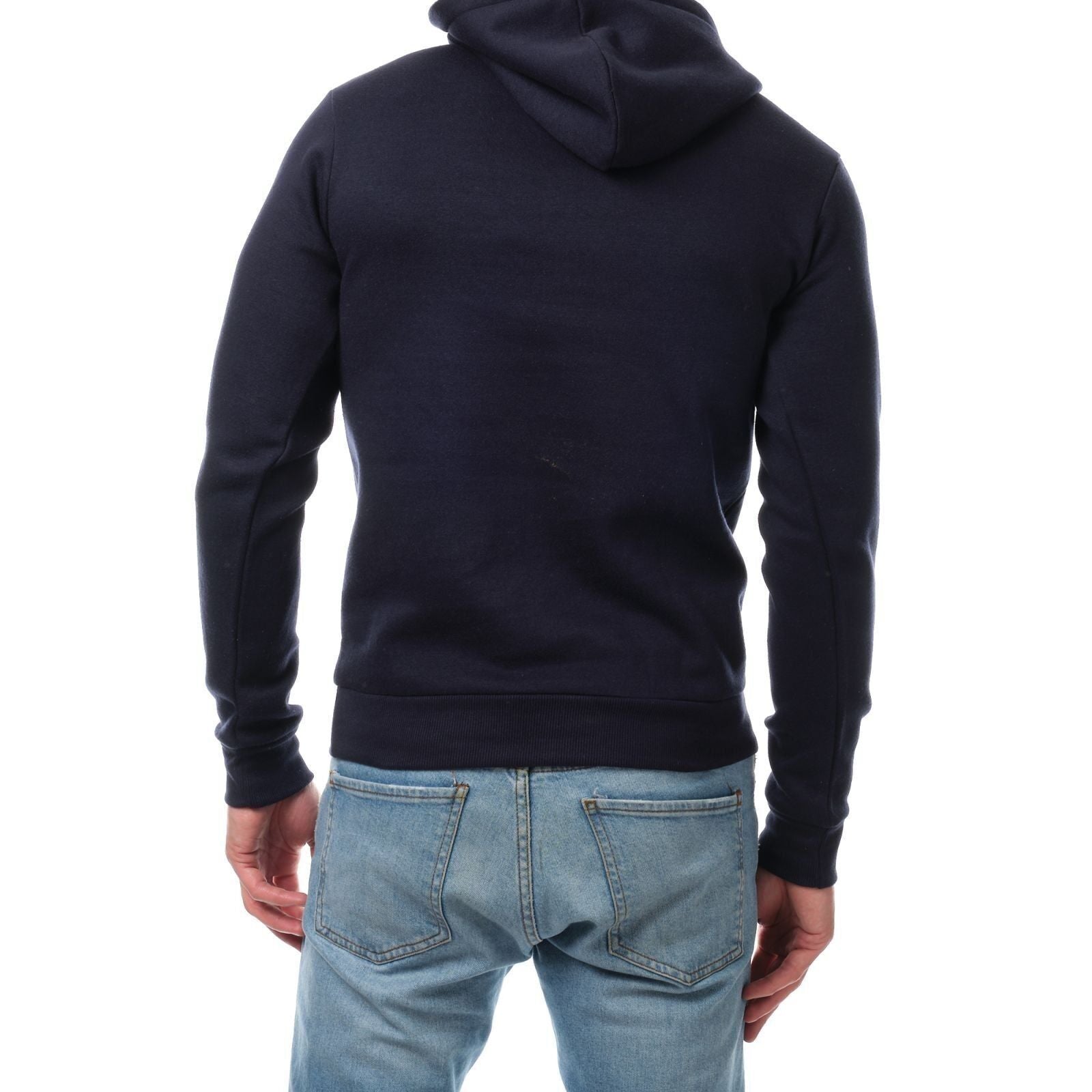 Felpa con cappuccio in pile bicolore Navy e Grigio