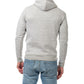 Felpa con cappuccio in pile bicolore Navy e Grigio