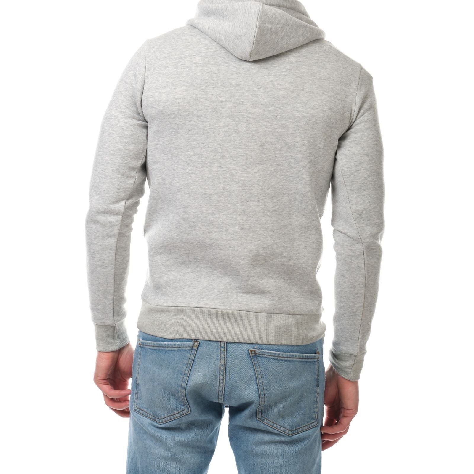 Felpa con cappuccio in pile bicolore Navy e Grigio