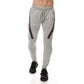 Pantaloni jogger in felpa uomo bicolore con tasche zip