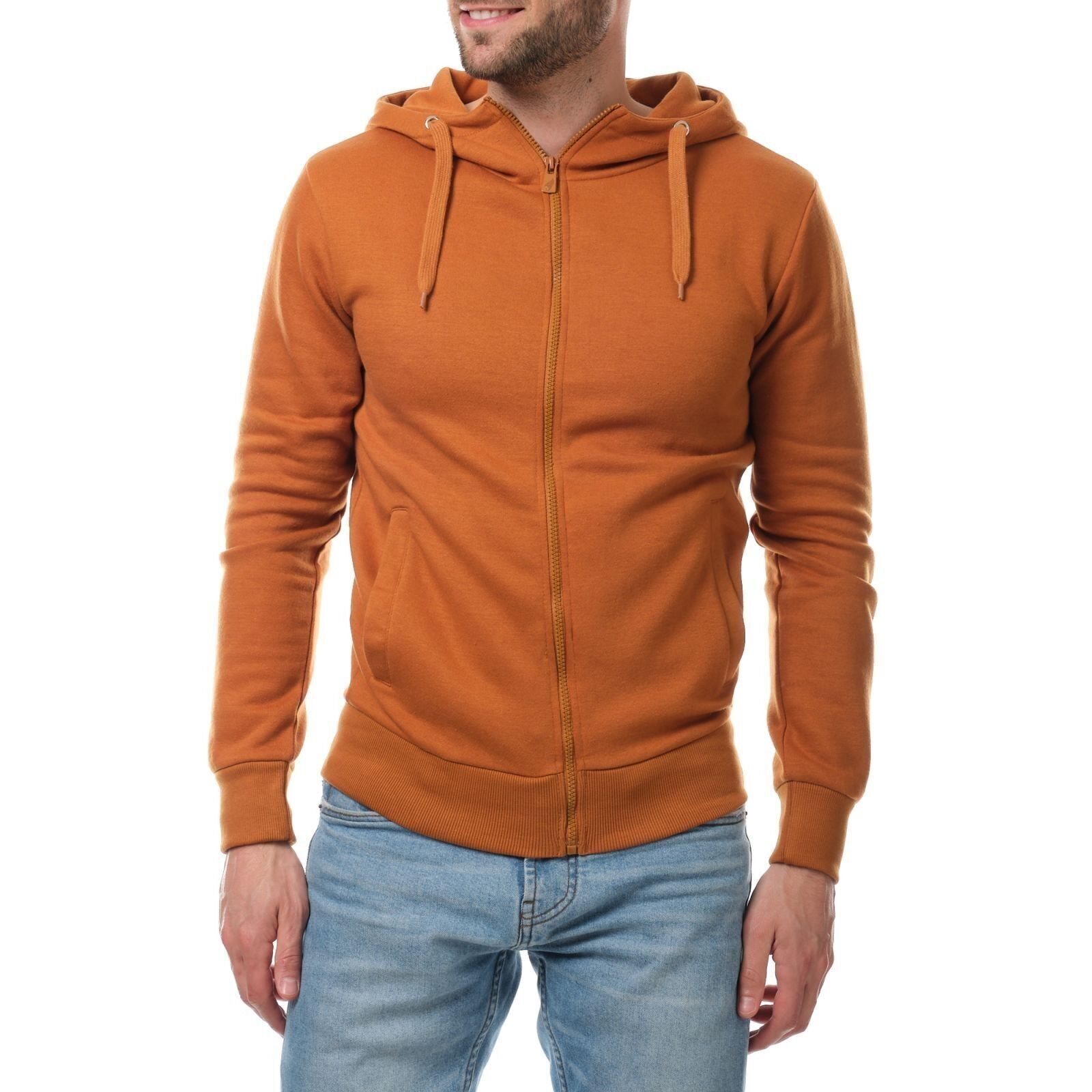 Felpa con Cappuccio Zip Uomo Bicolore