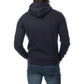 Felpa uomo con cappuccio e zip in pile bicolore