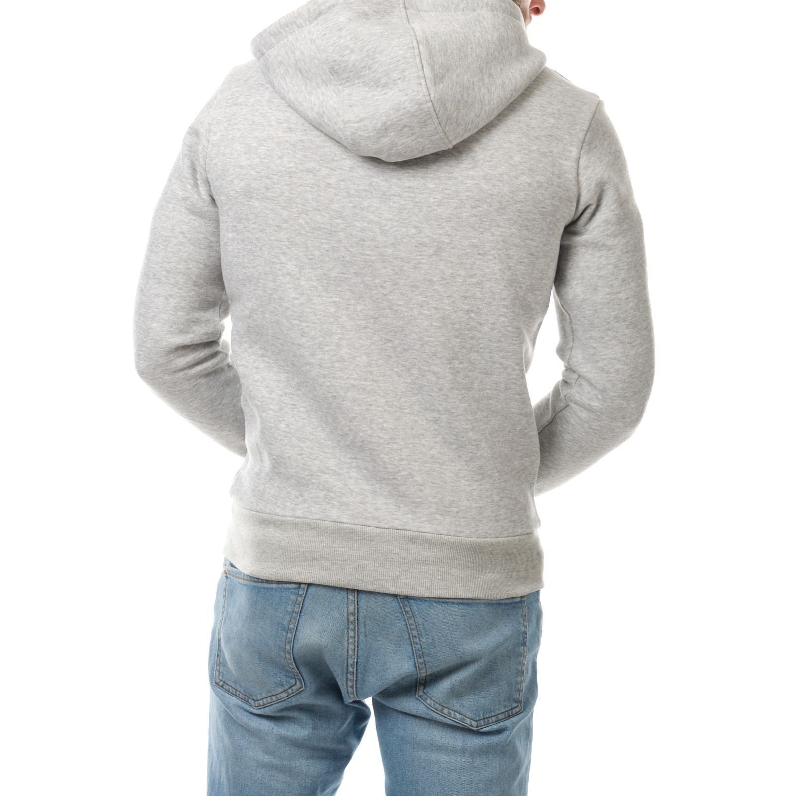 Felpa uomo con cappuccio e zip in pile bicolore