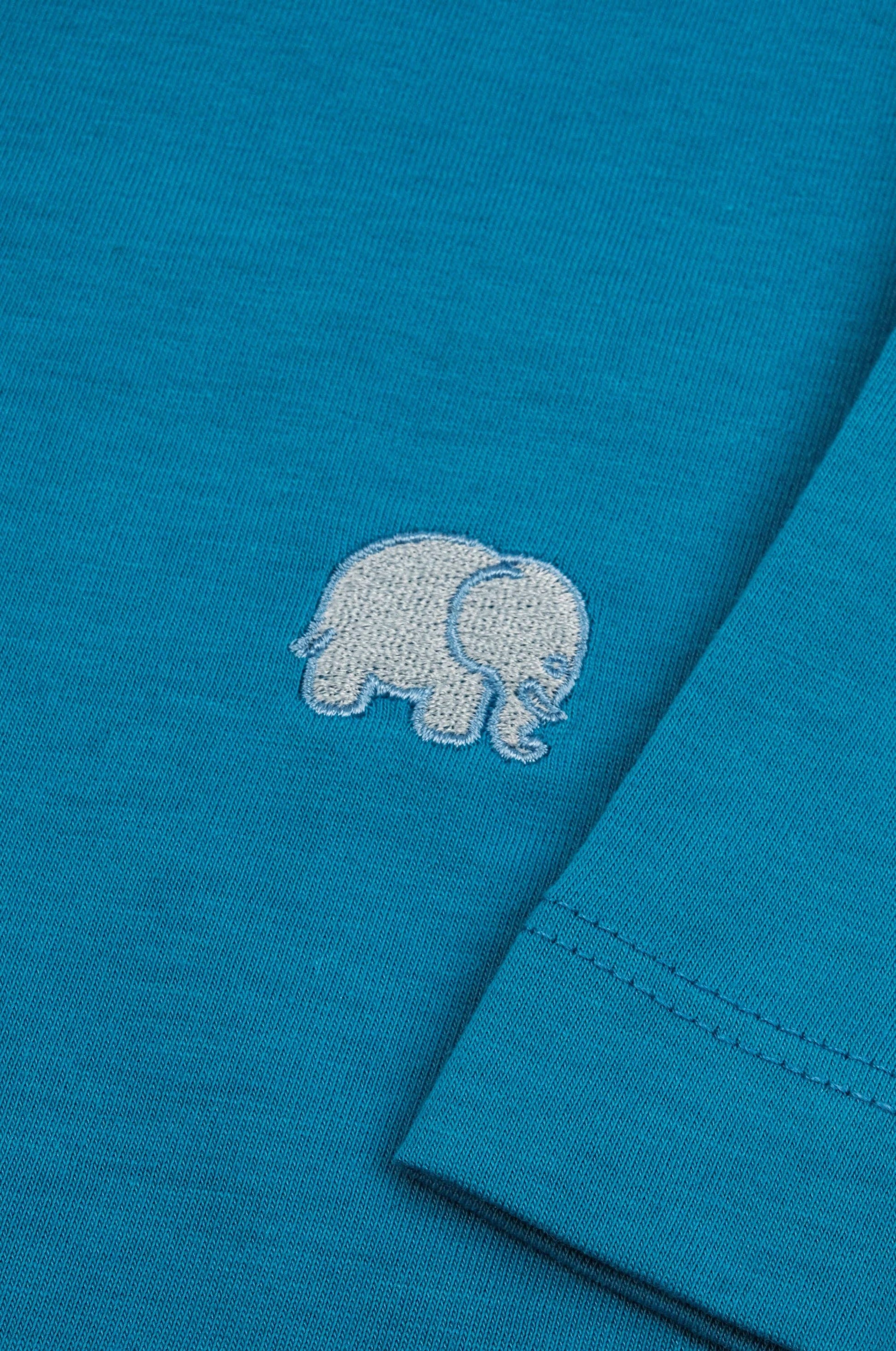 T-shirt essenziale donna blu mediterraneo in cotone biologico
